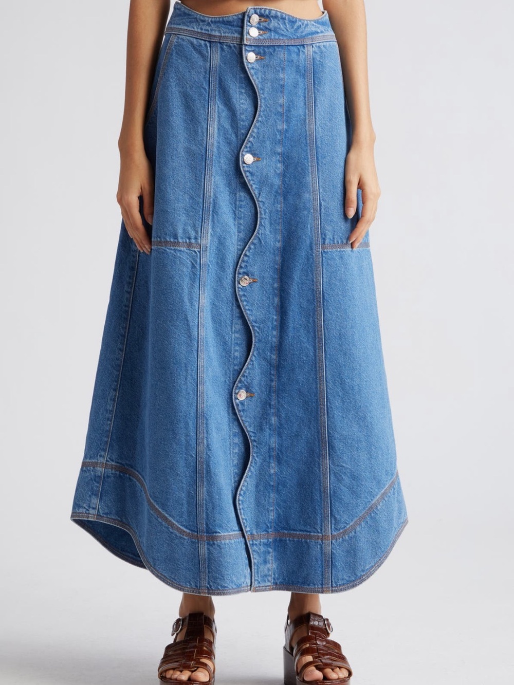 Farm Rio Denim Wave Skirt size 28